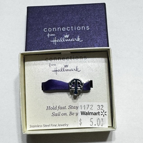 Hallmark Jewelry - Connections from Hallmark Stainless Anchor Charm Pendant Sail Boat Gift